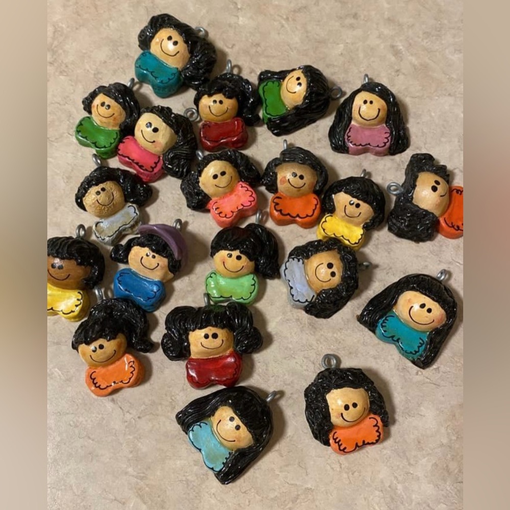 Handmade Doll Pendants Wooden